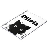 黒猫Personnalised ノートブック (左側)