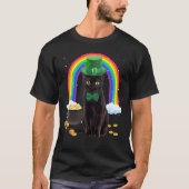 黒猫St patricks day・レプラシャンの衣装シャマー Tシャツ (正面)