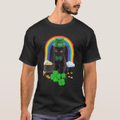 黒猫St patricks day・レプレチャウンコスチュームシャマー Tシャツ (正面)