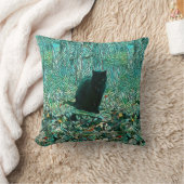 黒猫Tシャツ クッション (ブランケット)