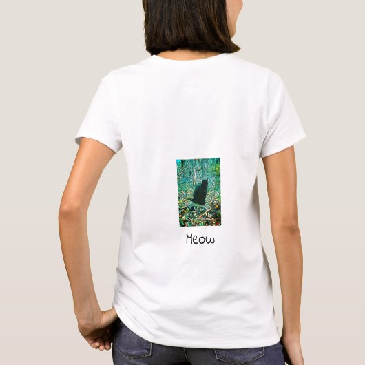 黒猫Tシャツ Tシャツ (裏面)