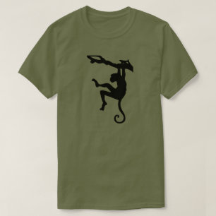 黒猿型ステンシル Tシャツ