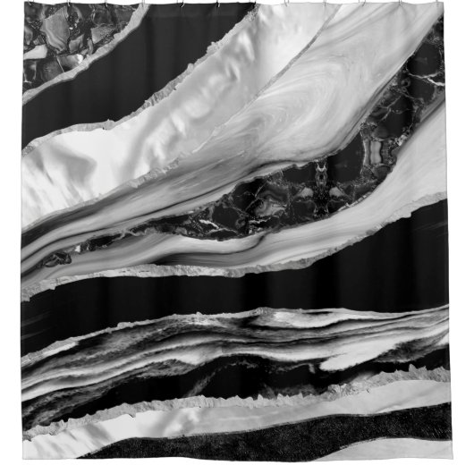 黒玉と真珠の母 シャワーカーテン (正面)