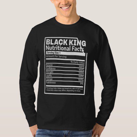 黒王の栄養事実黒史の月 Tシャツ (正面)