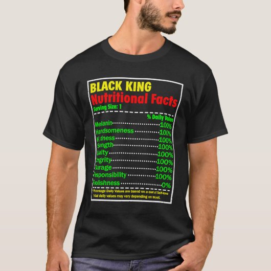 黒王の栄養事実黒史の月 Tシャツ (正面)