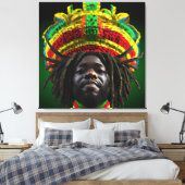 黒王メラニンマンブラーマンソンボーイプリンス キャンバスプリント (インサイチュ (寝室))