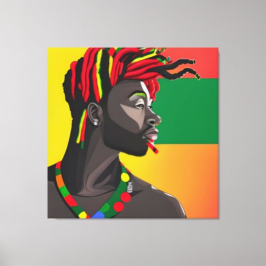 黒王メラニンマンブラーマンソンボーイプリンス キャンバスプリント (正面)