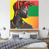 黒王メラニンマンブラーマンソンボーイプリンス キャンバスプリント (インサイチュ (寝室))