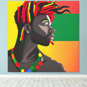 黒王メラニンマンブラーマンソンボーイプリンス キャンバスプリント (インサイチュ (ウッドフロア))