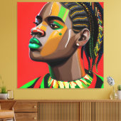 黒王メラニンマンブラーマンソンボーイプリンス キャンバスプリント (インサイチュ (リビング))