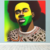 黒王メラニンマンブラーマンソンボーイプリンス キャンバスプリント (インサイチュ (ウッドフロア))