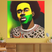 黒王メラニンマンブラーマンソンボーイプリンス キャンバスプリント (インサイチュ (リビング))