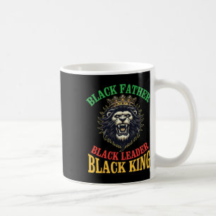 黒王冠ライオン 黒父 黒リーダー 黒王 ブラックキング パパ コーヒーマグカップ