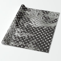 黒王室のハートバロック銀ハートグレー