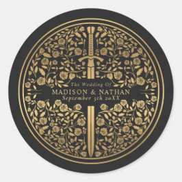 黒王室の中世結婚刀 ラウンドシール