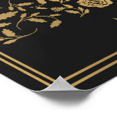 黒王室の中世結婚剣の歓迎看板 ポスター (角)