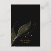 黒王室の結婚金ミニマリスト エンクロージャーカード (裏面)