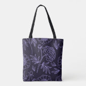 黒王室の色牡丹の梅 トートバッグ (裏面)