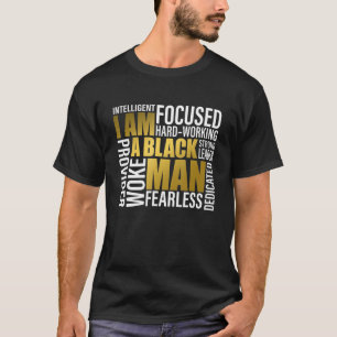 黒王黒人男性黒人歴月 Tシャツ