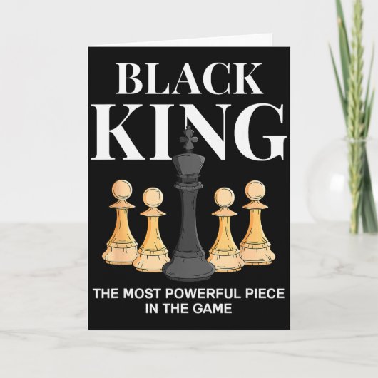 黒王 ゲームで最も強力な駒 チェス カード (正面)
