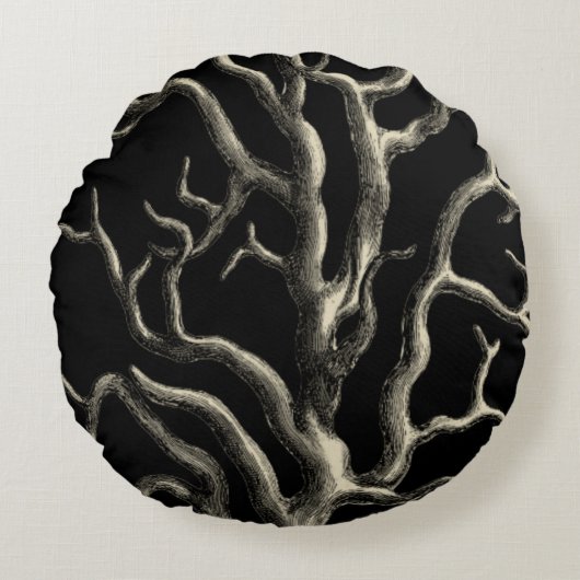 黒珊瑚礁 ラウンドクッション (正面)