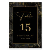 黒瑪瑙の石縁ど金ゴールドテーブル番号 テーブルナンバー (裏面)