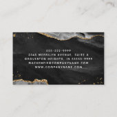 黒瑪瑙金ゴールドグリッタースクリプトモノグラム 名刺 (裏面)