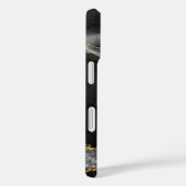 黒瑪瑙金ゴールドグリッタースクリプトモノグラム Case-Mate iPhoneケース (裏面 / 右)