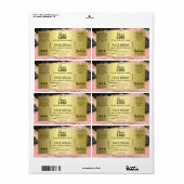 黒瑪瑙金ゴールドグリッター顔血清 ラベル (フルシート)