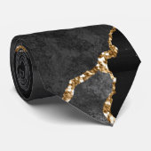 黒瑪瑙金ゴールドフォーマル結婚グリッターの首輪 ネクタイ (ロール)