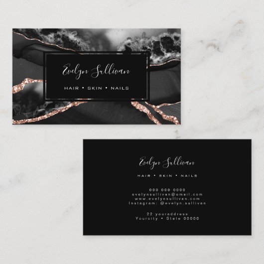 黒瑪瑙 名刺 (正面/裏面)