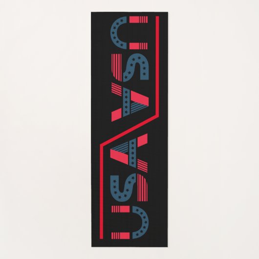 黒環境にやさしの背景 ヨガマット (正面)