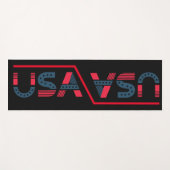 黒環境にやさしの背景 ヨガマット (正面(横))