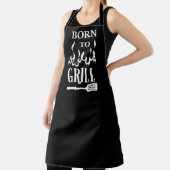 黒生まれ焼きBBQエプロンにおもしろい エプロン (インサイチュ)