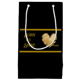 黒生まれ色と金ゴールド大抱き枕に輝く スモールペーパーバッグ