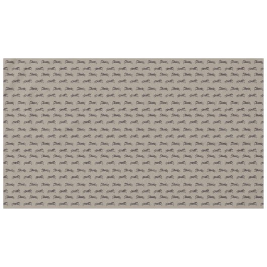 黒男らしとタンクラシック騎馬馬 テーブルクロス (正面(横))