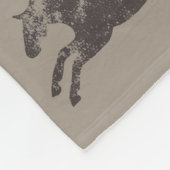 黒男らしとタンクラシック騎馬馬 フリースブランケット (角)