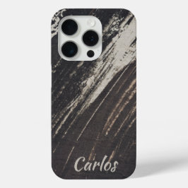 黒男らしとベモダンージ絵を描ュ画 iPhone 15 PROケース