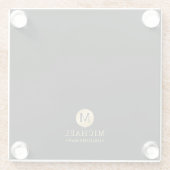 黒男らしと金ゴールドのグパーソナライズされたロームズ ガラスコースター (裏面)