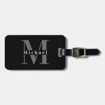 黒男らし白モノグラムイニシャル