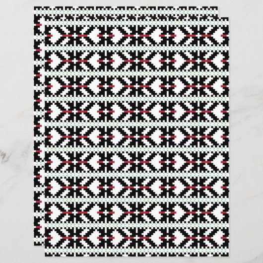 黒男らし白ラトビアの部族フォークアート (正面/裏面)