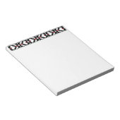 黒男らし白ラトビアの部族フォークアート ノートパッド (アングル)