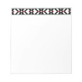 黒男らし白ラトビアの部族フォークアート ノートパッド (正面)