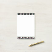 黒男らし白ラトビアの部族フォークアート ポストイット (デスク上)