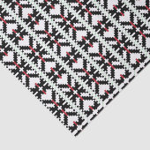 黒男らし白ラトビアの部族フォークアート 薄葉紙 (詳細)