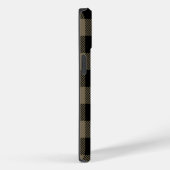 黒男らし褐色バッファロープレイド名イニシャル Case-Mate iPhoneケース (裏面 / 右)