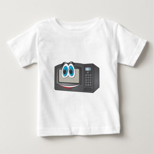 黒男性漫画マイクロ波 ベビーTシャツ (正面)