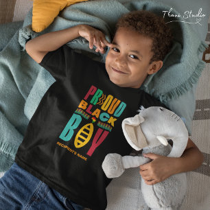 黒男誇りを持った子ブラック歴史月家族 Tシャツ