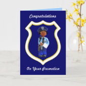 黒番の女性警察官カスタムプロモーションカード カード (黄色い花)