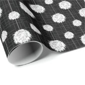 黒番チアリーダーPOM POMパターン ラッピングペーパー (ロールコーナー)